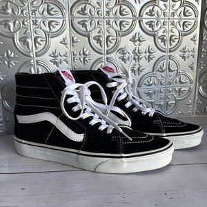 Vans Black and White High-Top Sneakers